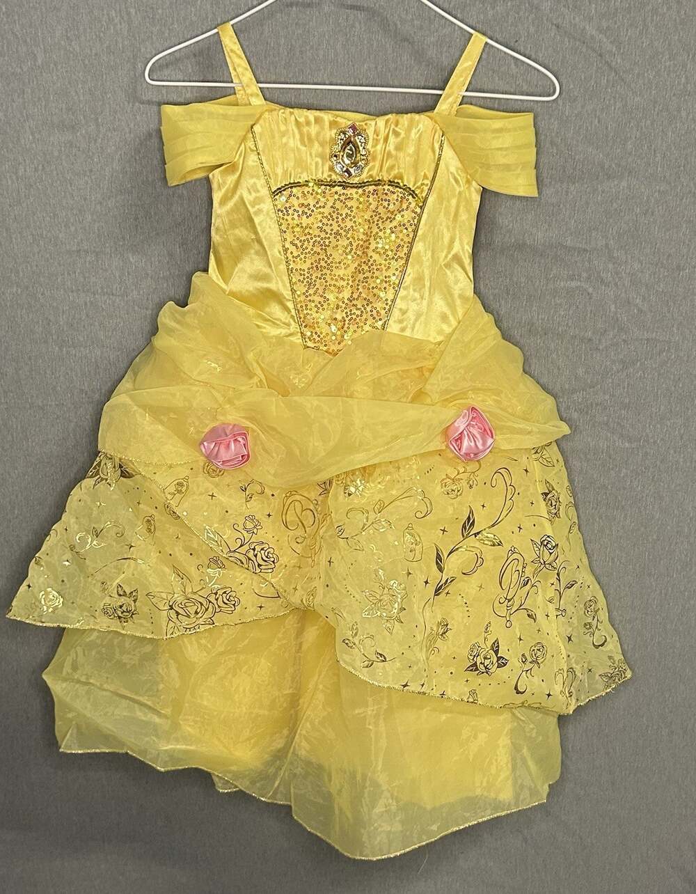 Disney Belle Beauty & The Beast Girls Child Size 5/6 Dress Costume Halloween